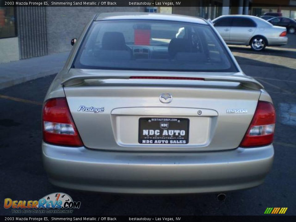 2003 Mazda Protege ES Shimmering Sand Metallic / Off Black Photo #12