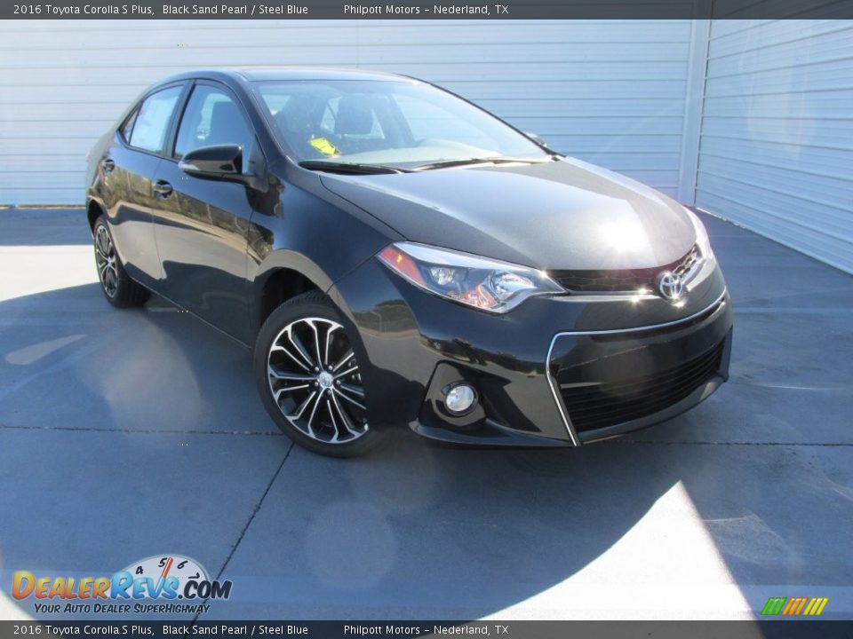 2016 Toyota Corolla S Plus Black Sand Pearl / Steel Blue Photo #1