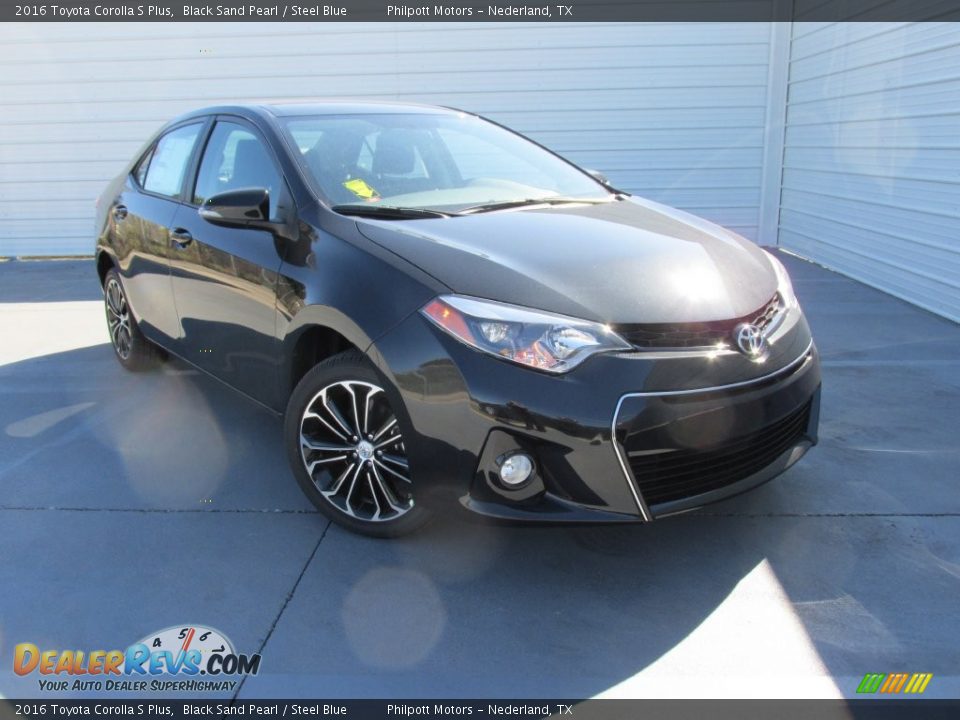 2016 Toyota Corolla S Plus Black Sand Pearl / Steel Blue Photo #2
