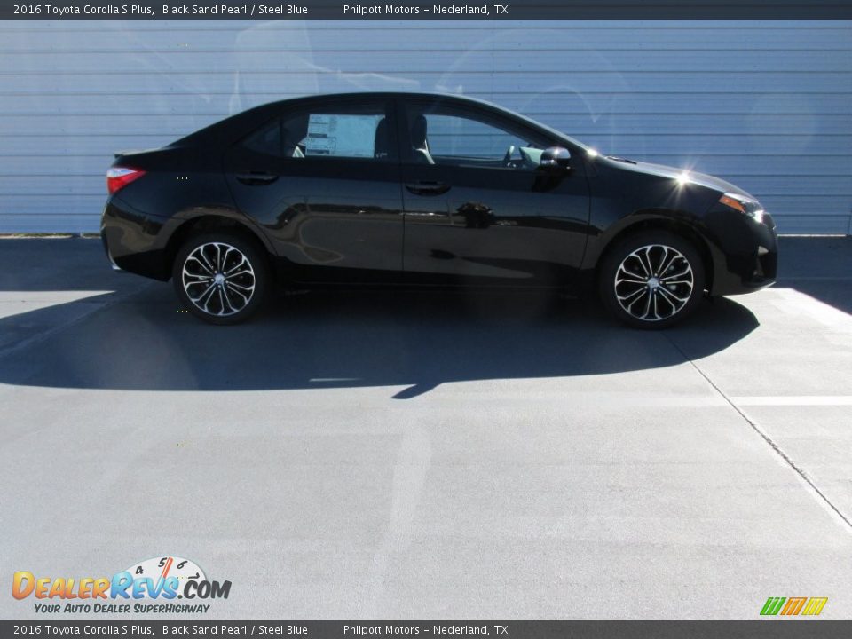 2016 Toyota Corolla S Plus Black Sand Pearl / Steel Blue Photo #3
