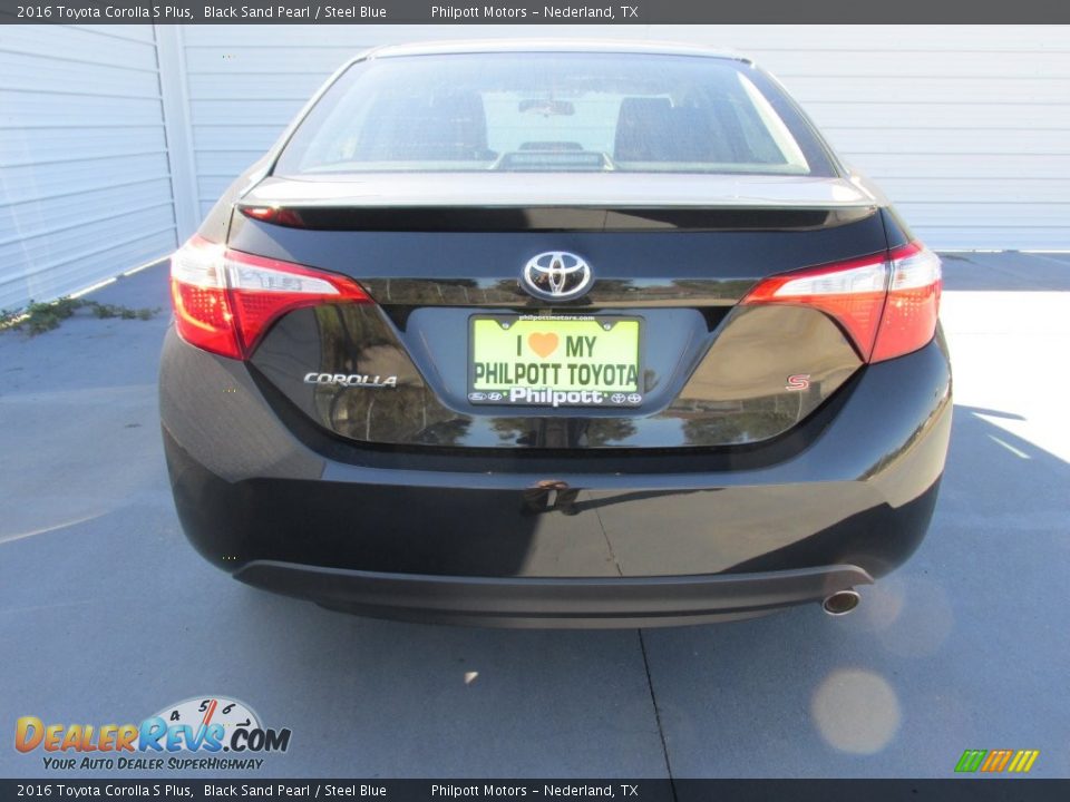 2016 Toyota Corolla S Plus Black Sand Pearl / Steel Blue Photo #5