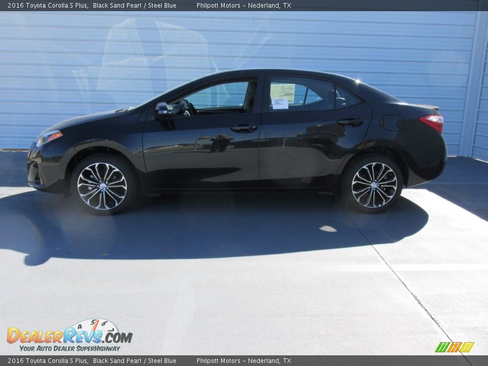 2016 Toyota Corolla S Plus Black Sand Pearl / Steel Blue Photo #6