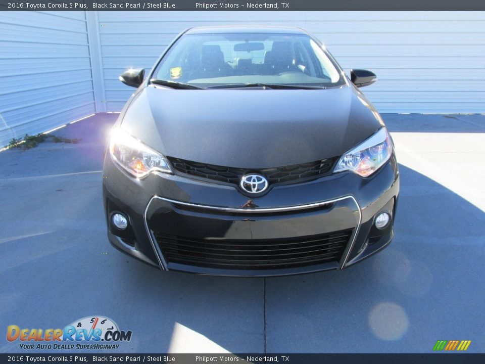 2016 Toyota Corolla S Plus Black Sand Pearl / Steel Blue Photo #8