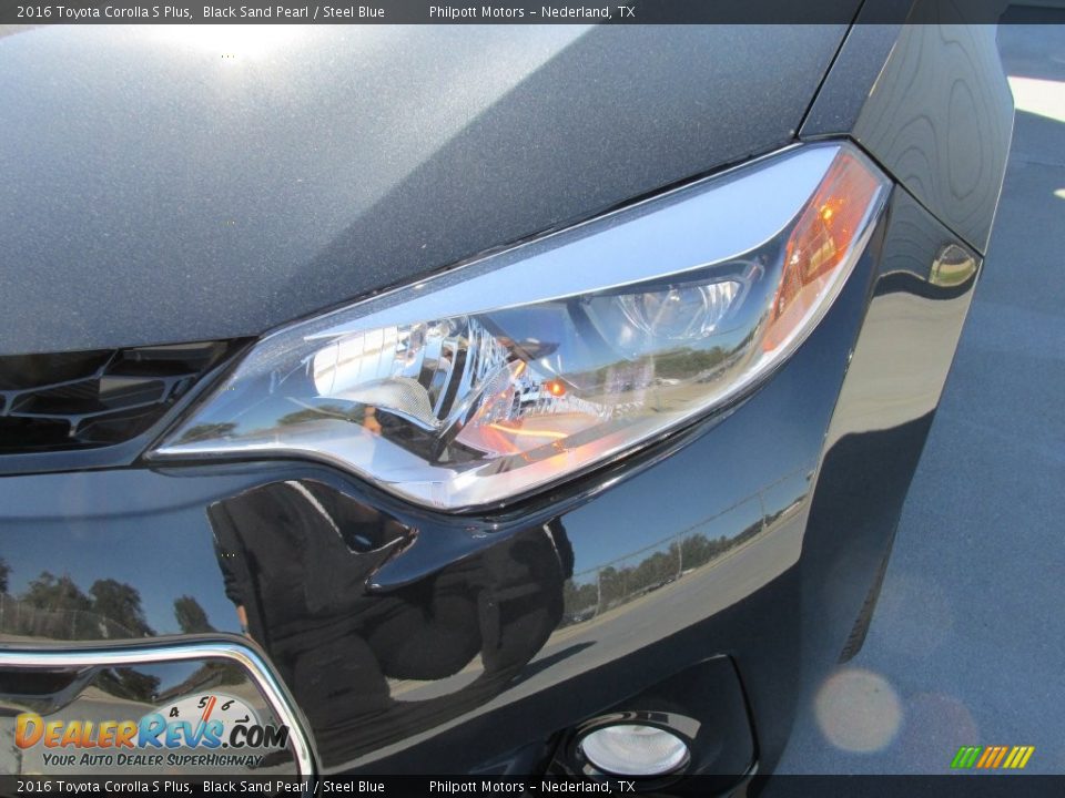 2016 Toyota Corolla S Plus Black Sand Pearl / Steel Blue Photo #9