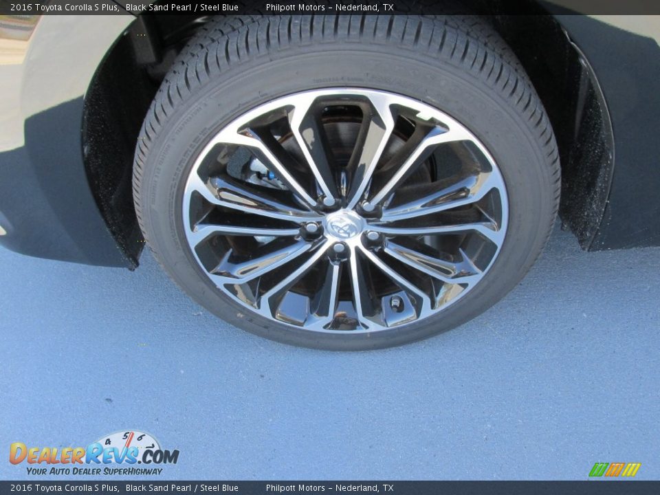 2016 Toyota Corolla S Plus Black Sand Pearl / Steel Blue Photo #11