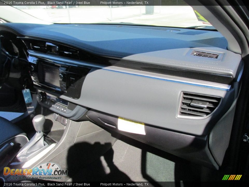 2016 Toyota Corolla S Plus Black Sand Pearl / Steel Blue Photo #17
