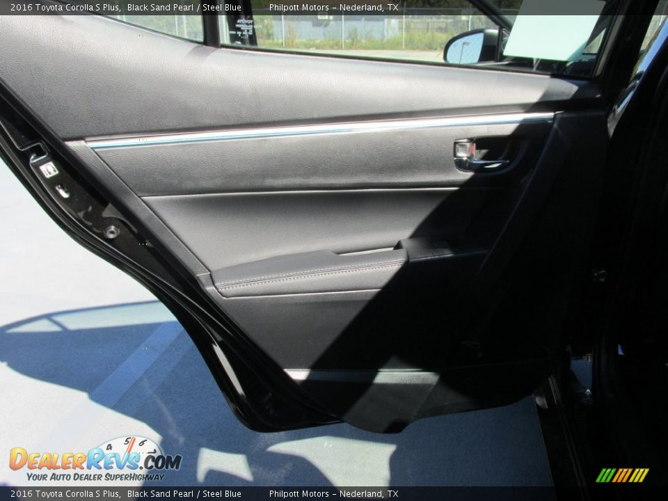 2016 Toyota Corolla S Plus Black Sand Pearl / Steel Blue Photo #18