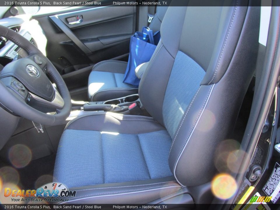 2016 Toyota Corolla S Plus Black Sand Pearl / Steel Blue Photo #22
