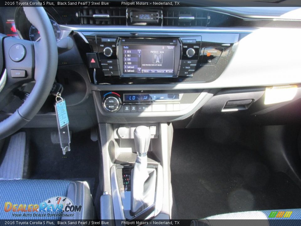 2016 Toyota Corolla S Plus Black Sand Pearl / Steel Blue Photo #25