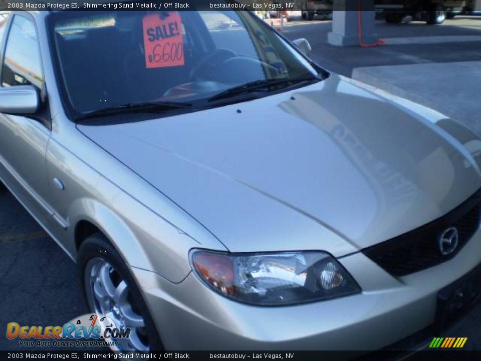 2003 Mazda Protege ES Shimmering Sand Metallic / Off Black Photo #19