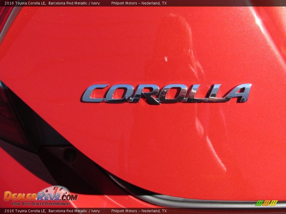 2016 Toyota Corolla LE Barcelona Red Metallic / Ivory Photo #14