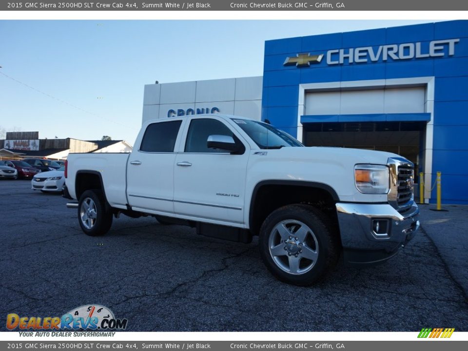 2015 GMC Sierra 2500HD SLT Crew Cab 4x4 Summit White / Jet Black Photo #1