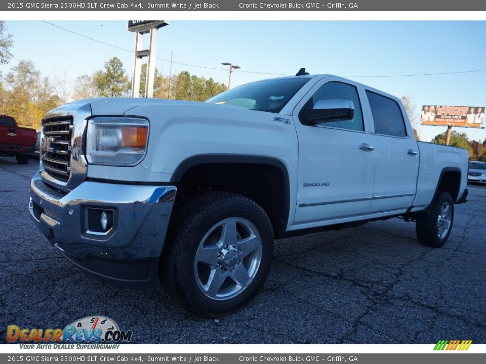 2015 GMC Sierra 2500HD SLT Crew Cab 4x4 Summit White / Jet Black Photo #3