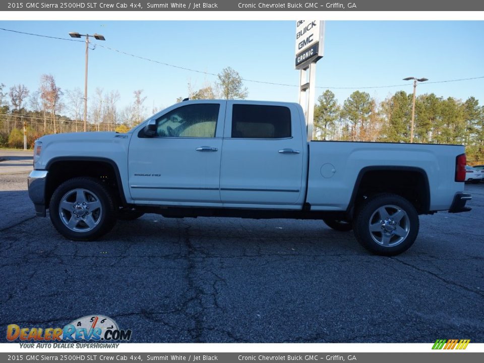 2015 GMC Sierra 2500HD SLT Crew Cab 4x4 Summit White / Jet Black Photo #4