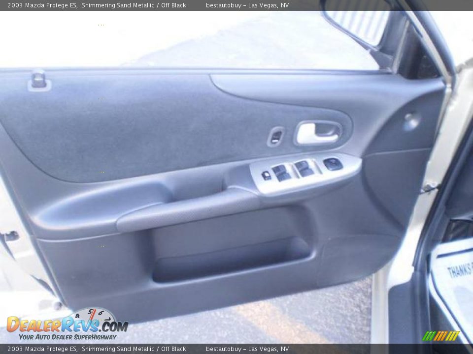 2003 Mazda Protege ES Shimmering Sand Metallic / Off Black Photo #23