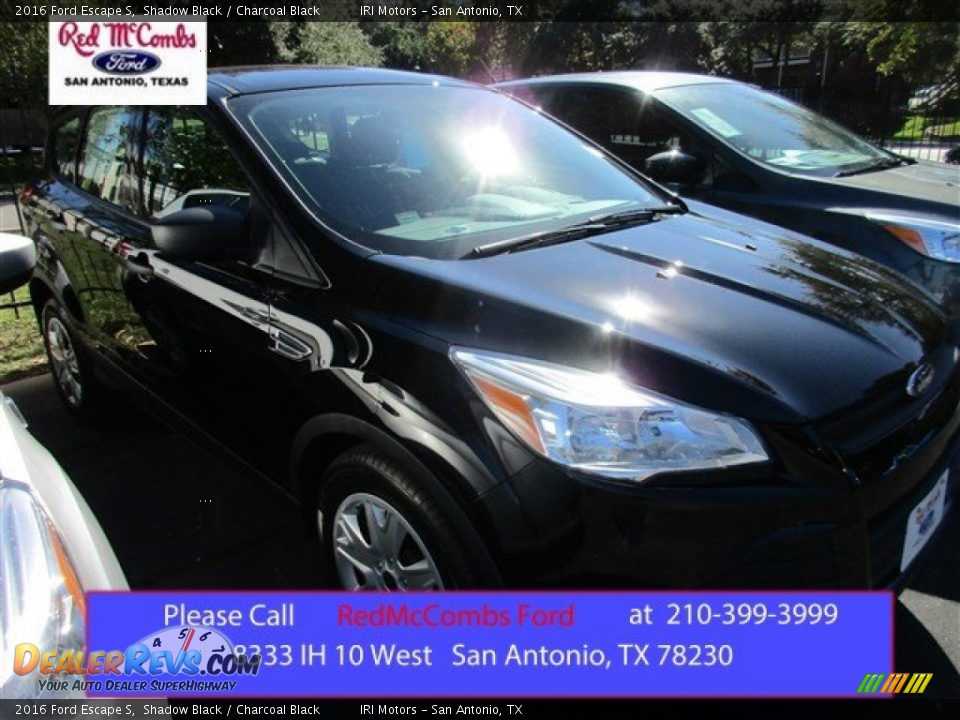 2016 Ford Escape S Shadow Black / Charcoal Black Photo #1