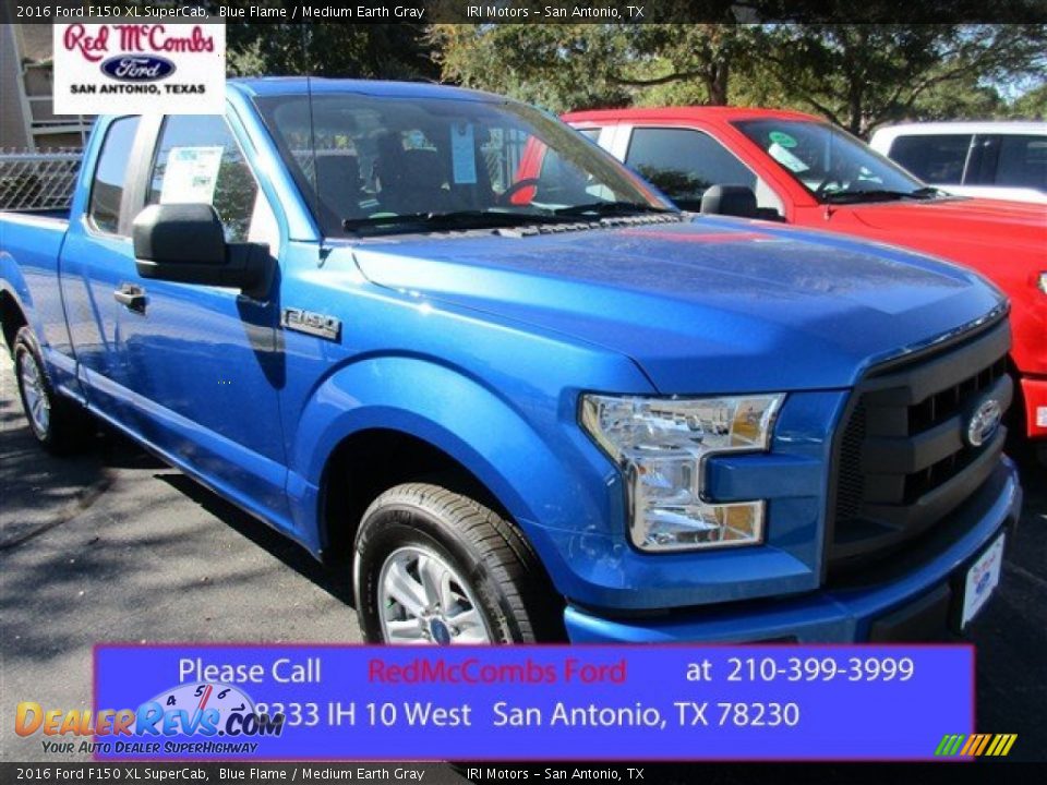 2016 Ford F150 XL SuperCab Blue Flame / Medium Earth Gray Photo #1