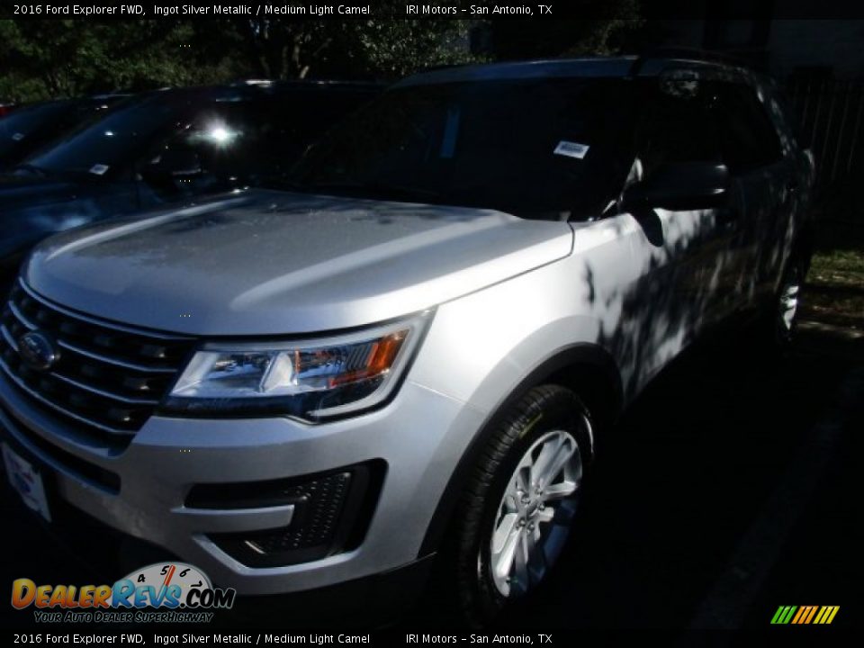 2016 Ford Explorer FWD Ingot Silver Metallic / Medium Light Camel Photo #2
