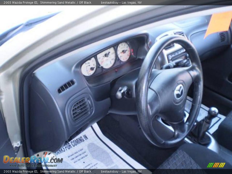 2003 Mazda Protege ES Shimmering Sand Metallic / Off Black Photo #27