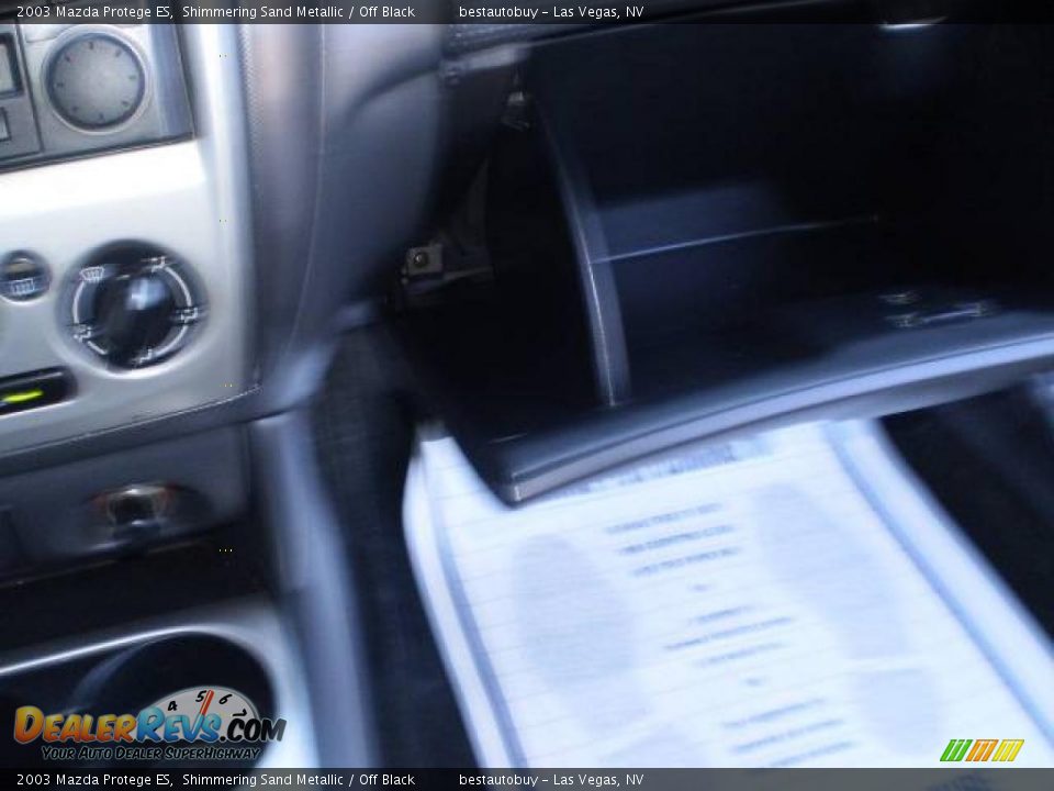 2003 Mazda Protege ES Shimmering Sand Metallic / Off Black Photo #29