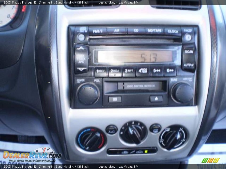 2003 Mazda Protege ES Shimmering Sand Metallic / Off Black Photo #30