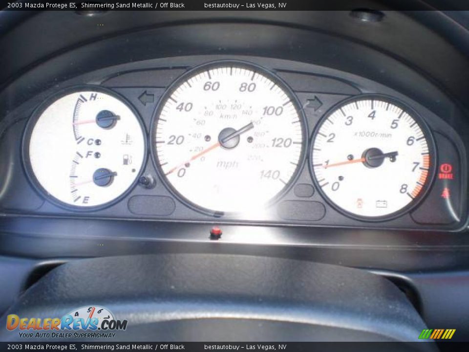 2003 Mazda Protege ES Shimmering Sand Metallic / Off Black Photo #33