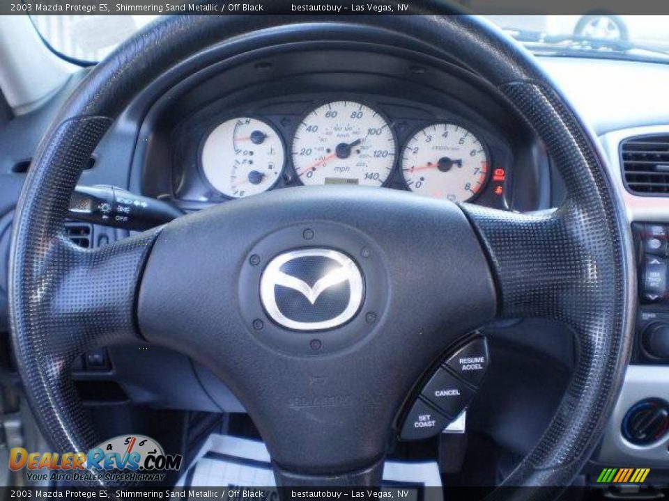 2003 Mazda Protege ES Shimmering Sand Metallic / Off Black Photo #35
