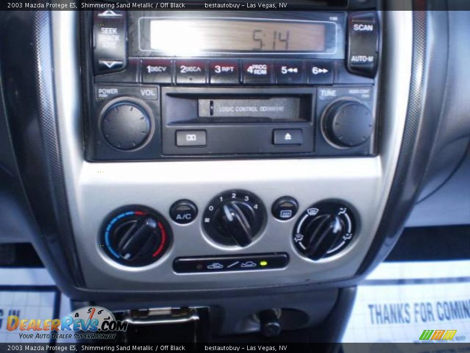 2003 Mazda Protege ES Shimmering Sand Metallic / Off Black Photo #36
