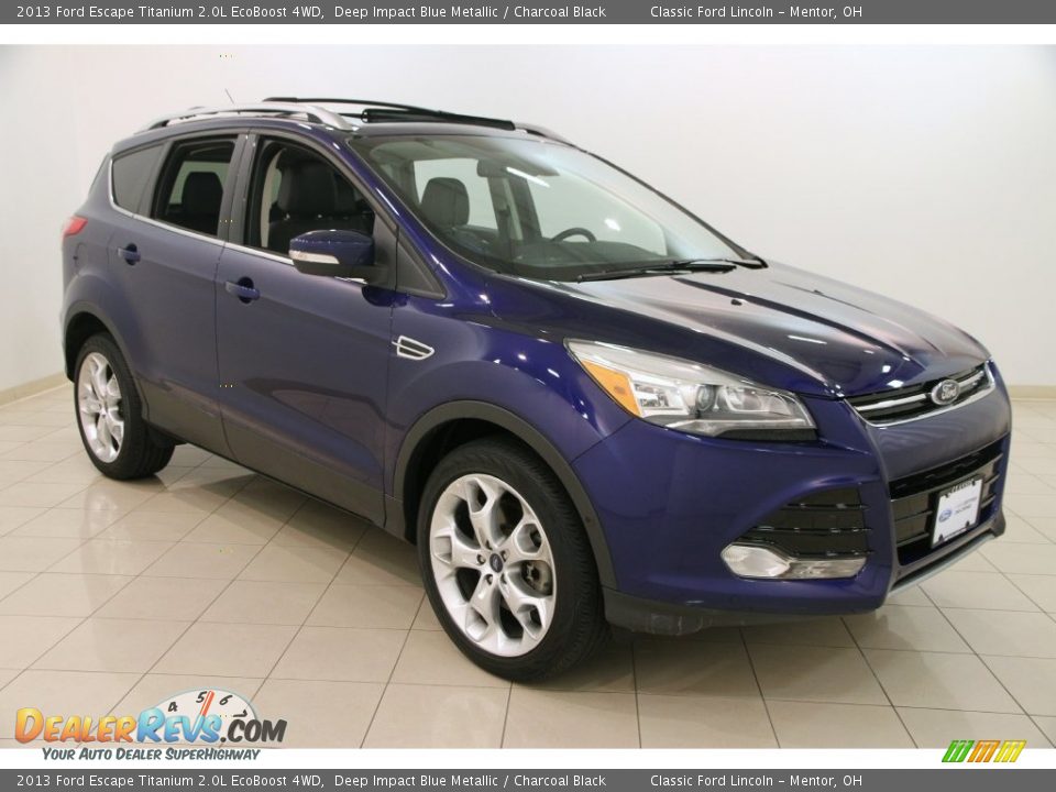 2013 Ford Escape Titanium 2.0L EcoBoost 4WD Deep Impact Blue Metallic / Charcoal Black Photo #1