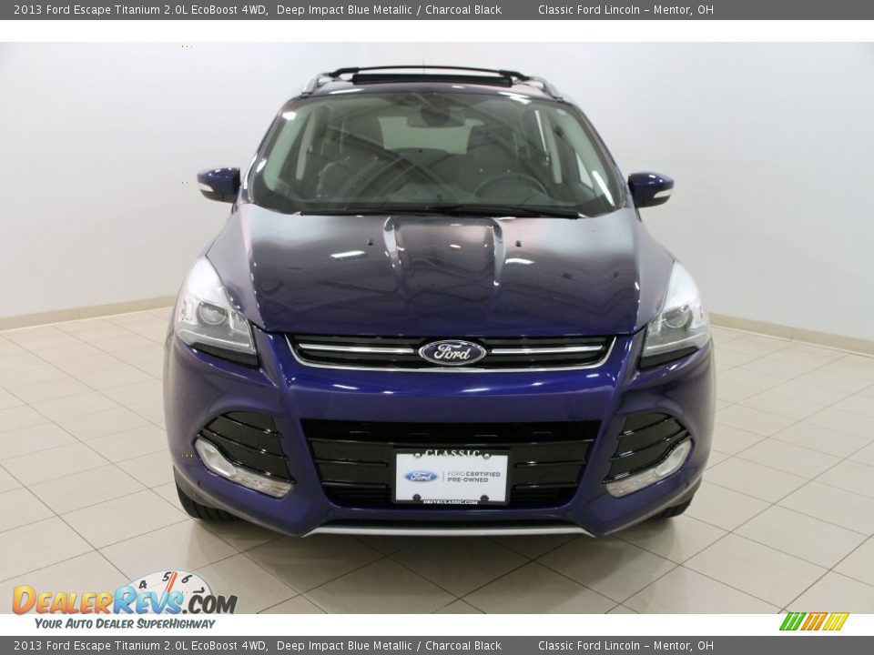2013 Ford Escape Titanium 2.0L EcoBoost 4WD Deep Impact Blue Metallic / Charcoal Black Photo #2