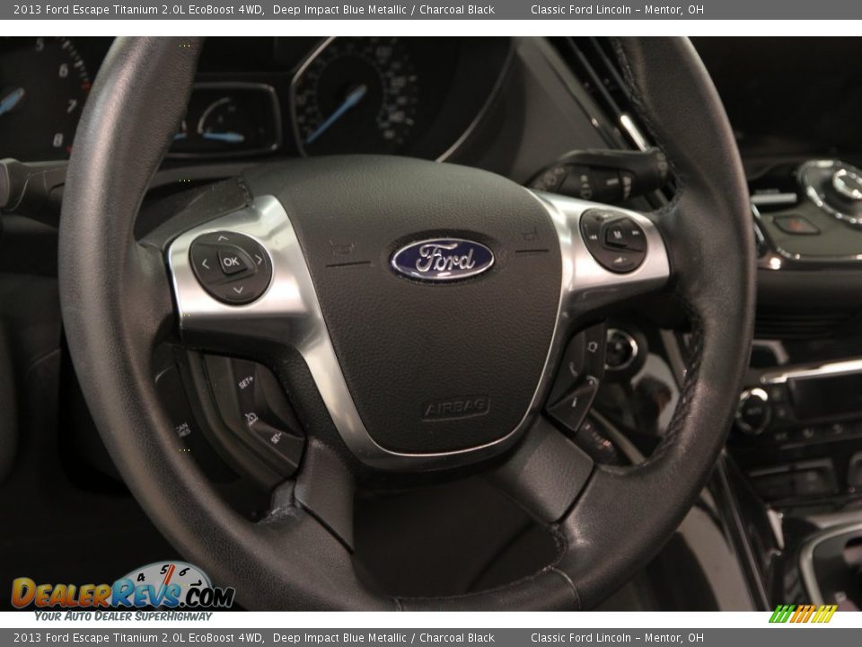2013 Ford Escape Titanium 2.0L EcoBoost 4WD Deep Impact Blue Metallic / Charcoal Black Photo #6