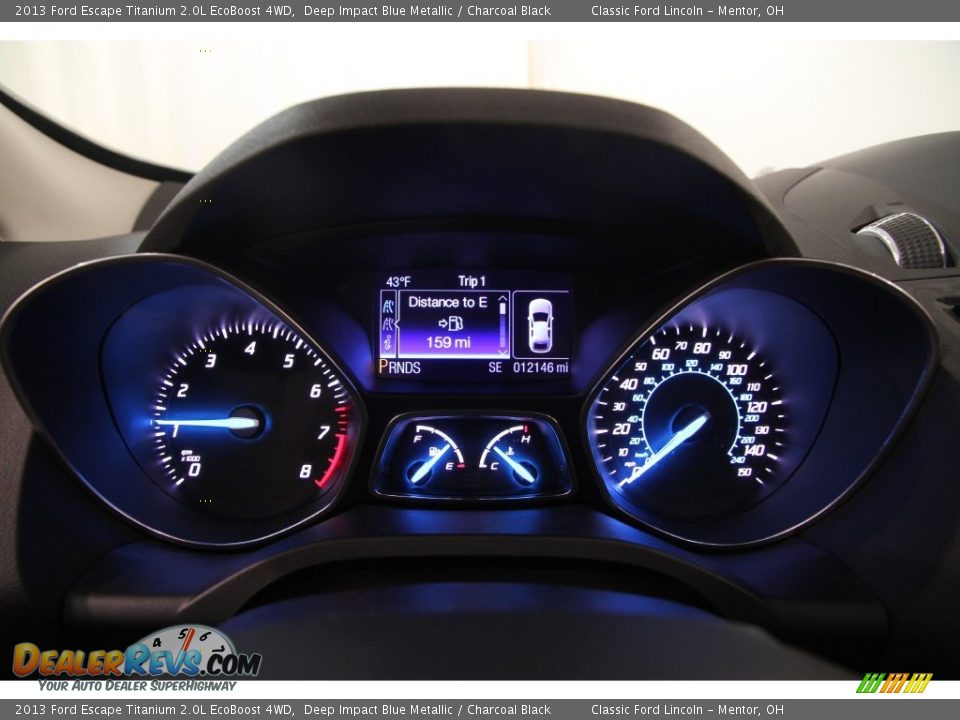 2013 Ford Escape Titanium 2.0L EcoBoost 4WD Deep Impact Blue Metallic / Charcoal Black Photo #7