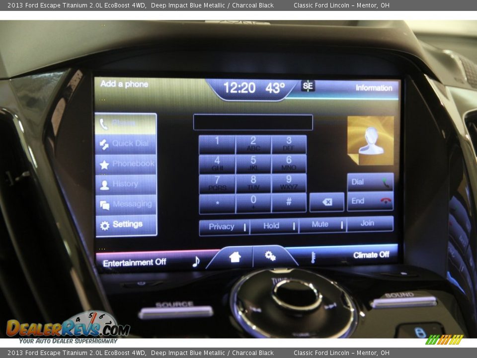 2013 Ford Escape Titanium 2.0L EcoBoost 4WD Deep Impact Blue Metallic / Charcoal Black Photo #10