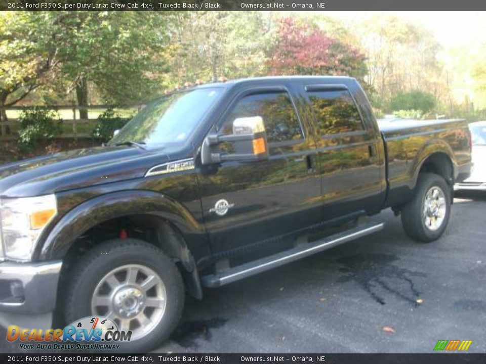 2011 Ford F350 Super Duty Lariat Crew Cab 4x4 Tuxedo Black / Black Photo #1