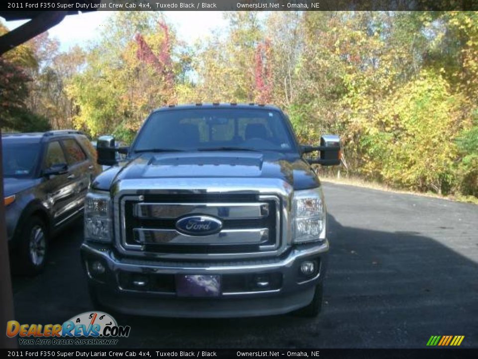2011 Ford F350 Super Duty Lariat Crew Cab 4x4 Tuxedo Black / Black Photo #2