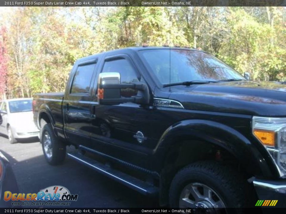 2011 Ford F350 Super Duty Lariat Crew Cab 4x4 Tuxedo Black / Black Photo #3