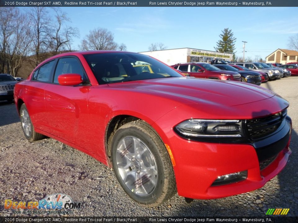 2016 Dodge Charger SXT AWD Redline Red Tri-coat Pearl / Black/Pearl Photo #10