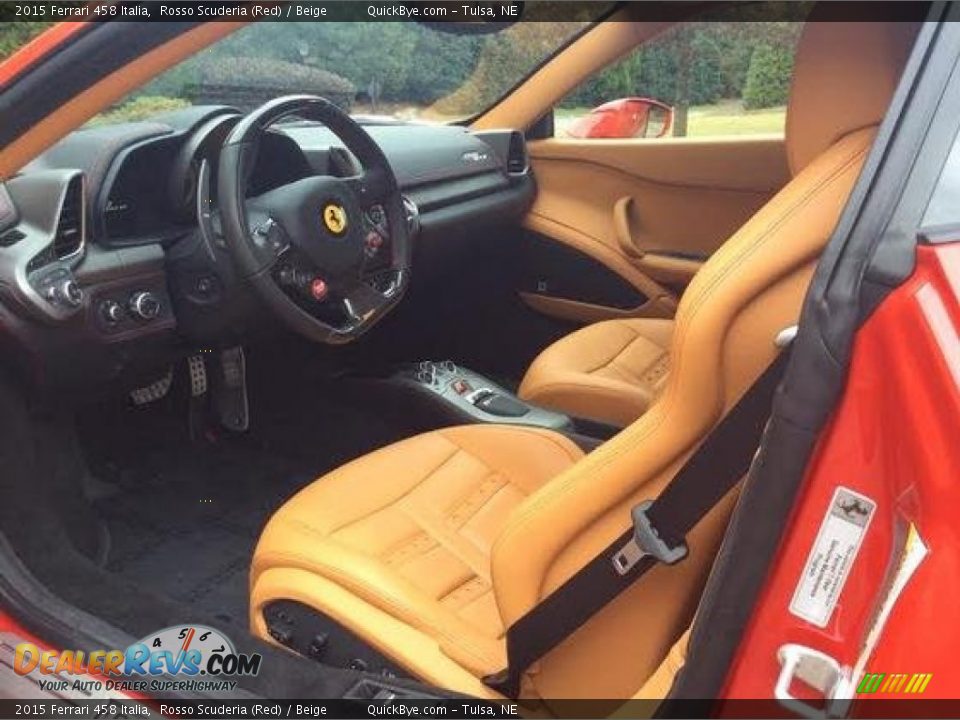 Beige Interior - 2015 Ferrari 458 Italia Photo #3