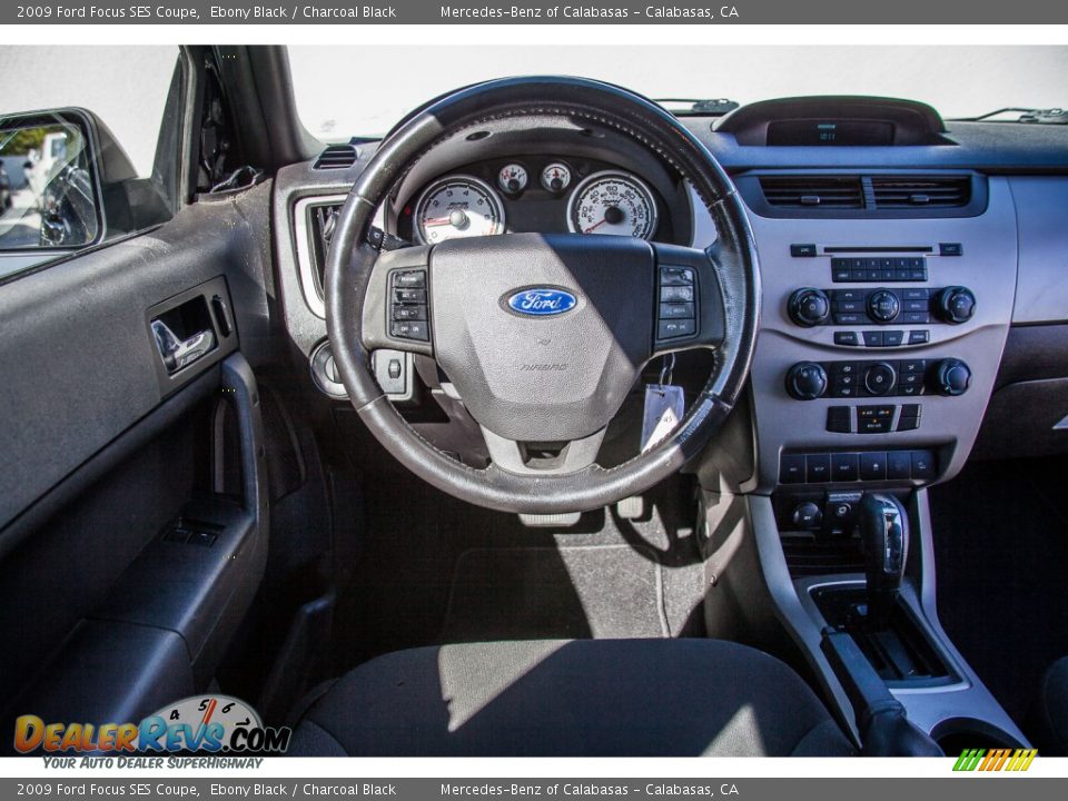 2009 Ford Focus SES Coupe Ebony Black / Charcoal Black Photo #4