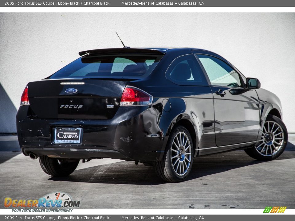 2009 Ford Focus SES Coupe Ebony Black / Charcoal Black Photo #14