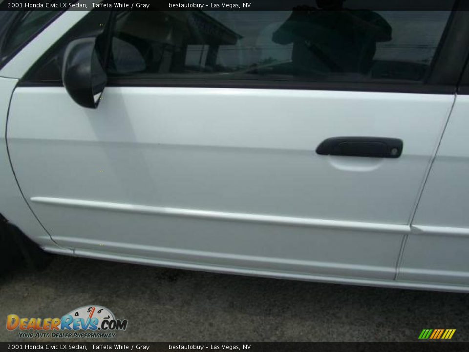2001 Honda Civic LX Sedan Taffeta White / Gray Photo #8