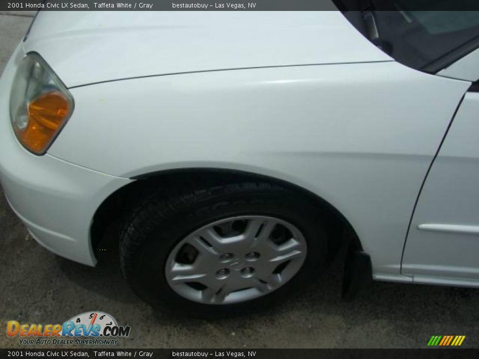 2001 Honda Civic LX Sedan Taffeta White / Gray Photo #9
