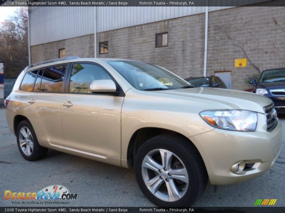 2008 Toyota Highlander Sport 4WD Sandy Beach Metallic / Sand Beige Photo #1