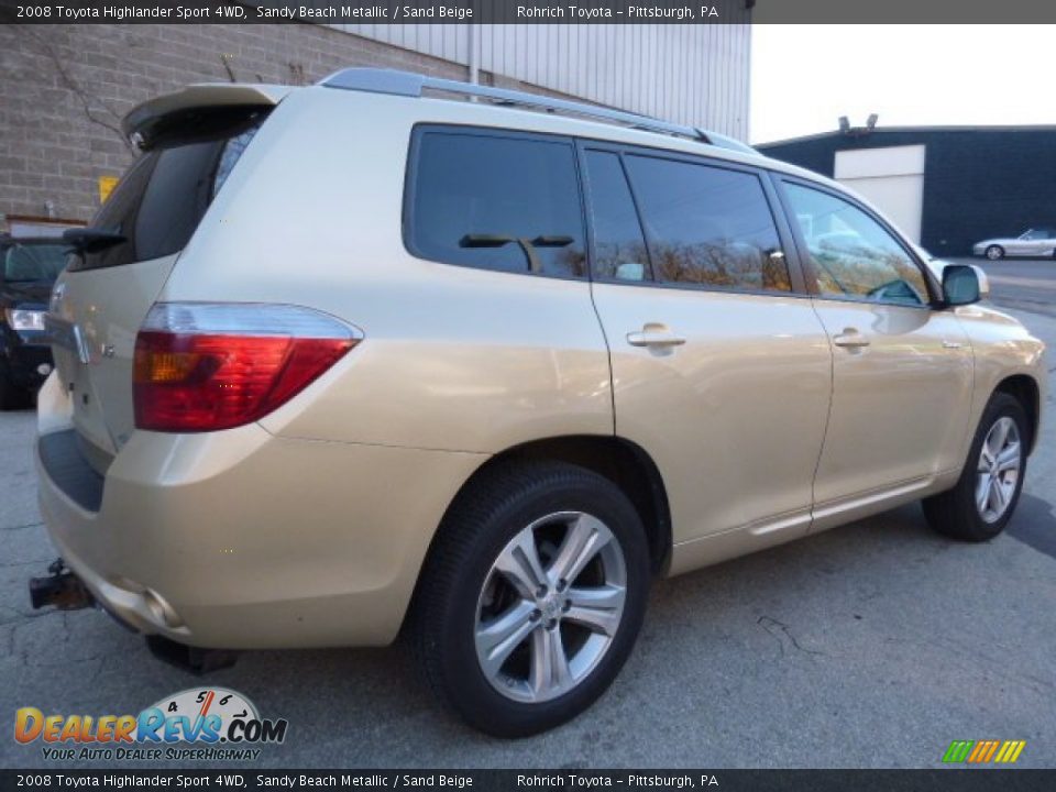 2008 Toyota Highlander Sport 4WD Sandy Beach Metallic / Sand Beige Photo #2