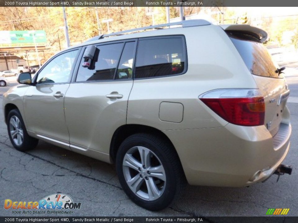 2008 Toyota Highlander Sport 4WD Sandy Beach Metallic / Sand Beige Photo #5