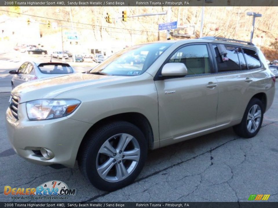 2008 Toyota Highlander Sport 4WD Sandy Beach Metallic / Sand Beige Photo #6