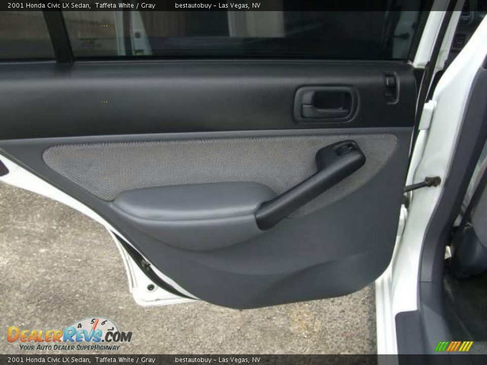 2001 Honda Civic LX Sedan Taffeta White / Gray Photo #15