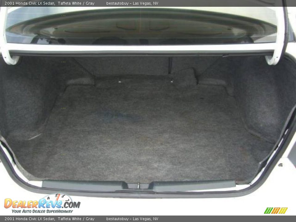 2001 Honda Civic LX Sedan Taffeta White / Gray Photo #16
