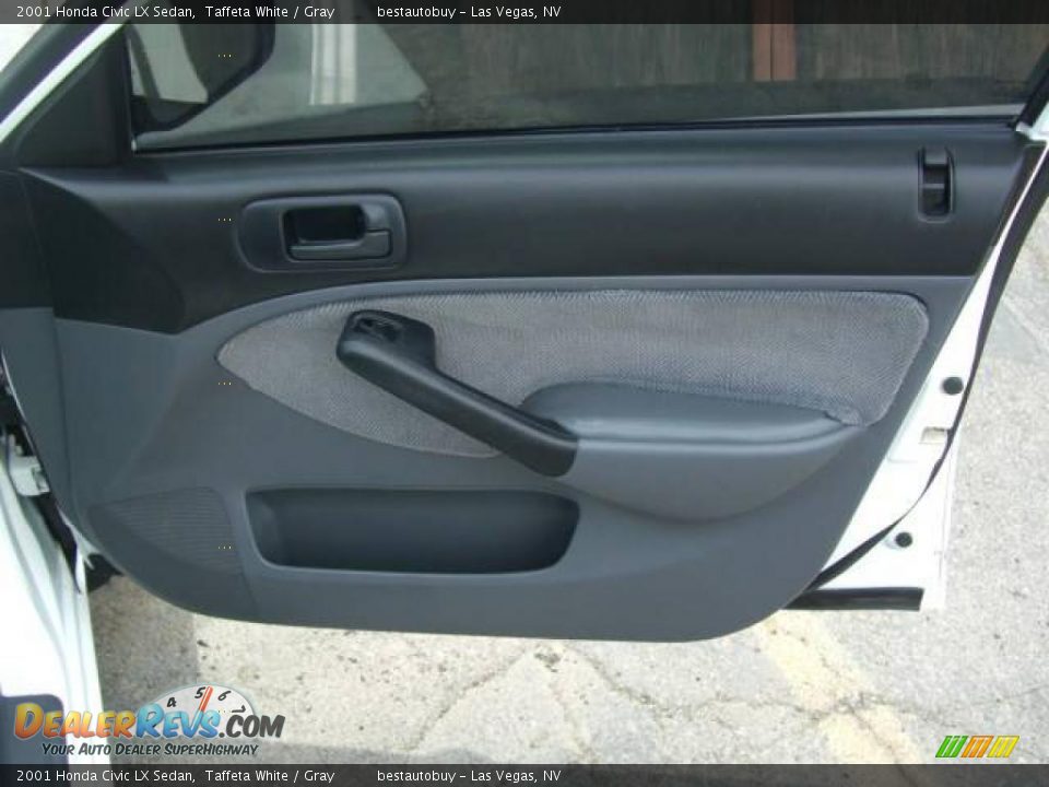 2001 Honda Civic LX Sedan Taffeta White / Gray Photo #17