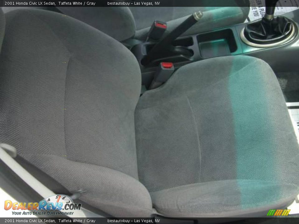 2001 Honda Civic LX Sedan Taffeta White / Gray Photo #19